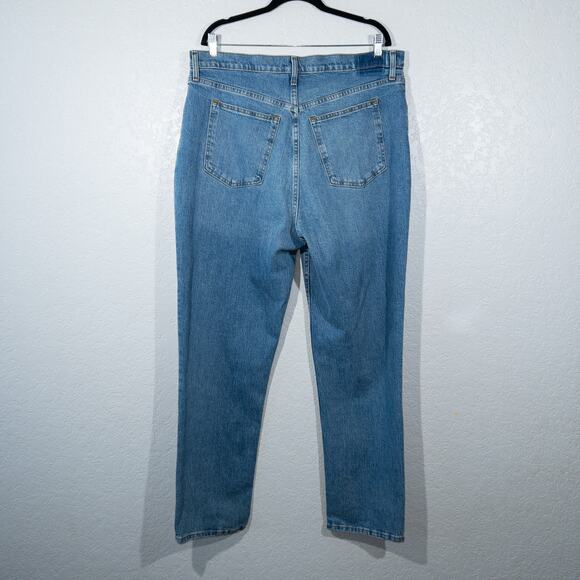 NWT Abercrombie & Fitch Blue Ultra High Rise‎ 90’s Straight Jeans 34 Long - Picture 7 of 9